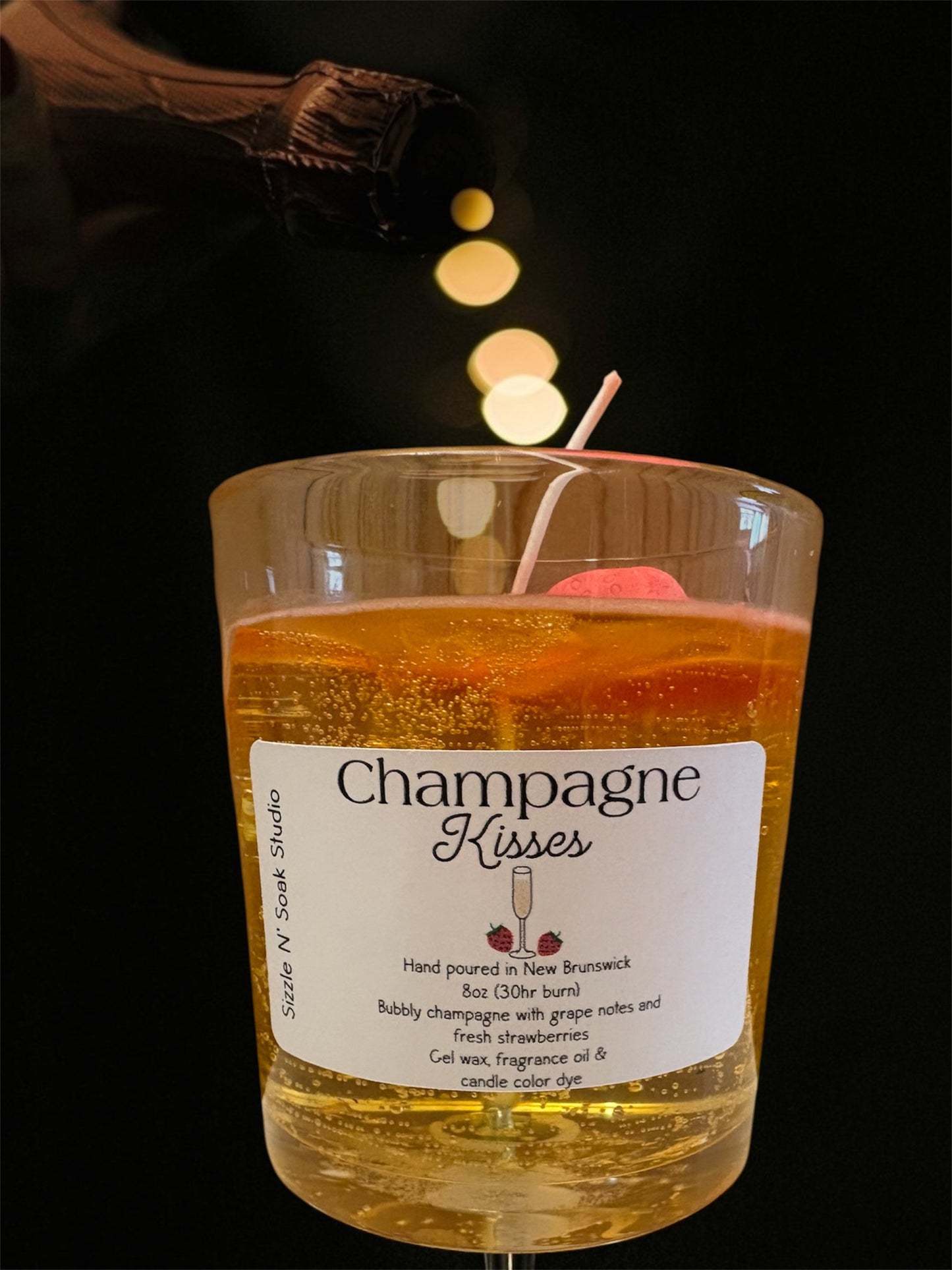 Champagne Kisses Gel Wax Candle