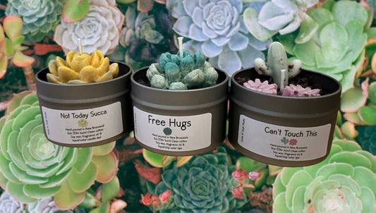 Punny Succulent Soy Wax Candle